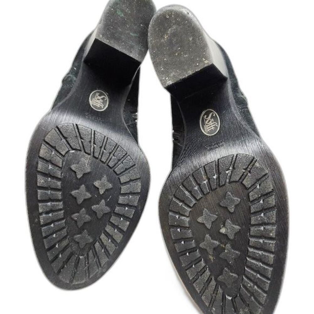 Sofft SF0006521 Wilton Black Suede‎ Whip Stitched Heeled Bootie Size 7.5 - Picture 8 of 10